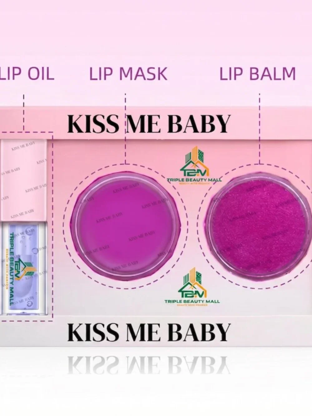 Grape 3-in-1 Lip Mask, Balm & Oil Gift Set